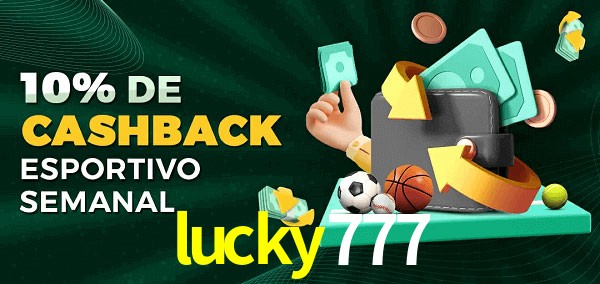 10% de bônus de cashback na lucky777